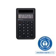 Calculator de buzunar MAUL ECO250, 8 digits, realizat din plastic reciclat, incarcare solara - negru