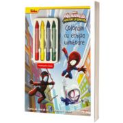 Disney. Marvel. Paienjenelul si prietenii lui uimitori. Coloram cu echipa uimitoare. Carte de colorat cu 4 creioane cerate