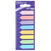 Etichete Indexare Strigo cu rigla 8x20 file, culori Pastel, 45x12mm SSN040