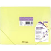 Mapa Strigo A4 cu elastic, PASTEL GALBEN