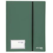 Mapa Strigo, PP, A4, cu elastic, 40 folii protectie , verde inchis