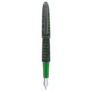 Stilou DIPLOMAT Elox Matrix, cu penita M, din otel inoxidabil - black green
