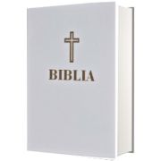 Biblia - editie omagiala 100 de ani de la Marea Unire - alba, piele ecologica, aurita
