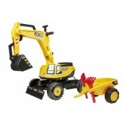 Excavator Falk fara Pedale JCB cu Remorca, lopata, grebla si Casca de Protectie