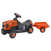 Jucarie Tractor Kubota pentru copii cu remorca