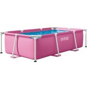 Piscina rectangulara cu cadru meltalic Pink Metal Frame (nu contine pompa cu filtru)