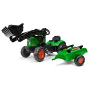 Tractor cu pedale, cupa frontala si remorca