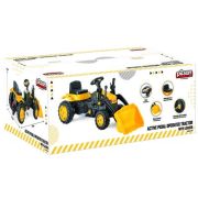 Tractor cu pedale si cupa active galben