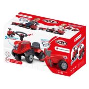 Tractor Massey Ferguson cu remorca, grebla si lopata rosu