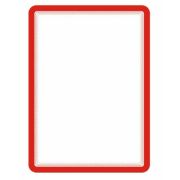 Buzunar magnetic pentru documente A4, cu rama color, 2 buc/set, DJOIS - rama rosie