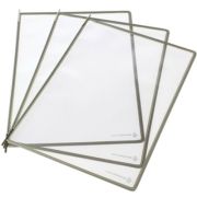 Buzunare prezentare pentru display, A4, (10 buc/set), rama metalica, DJOIS - gri