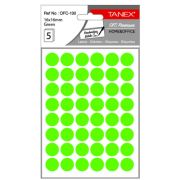 Etichete autoadezive rotunde, D16 mm, 240 buc/set, verde