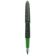 Stilou Elox Matrix, cu penita M, aurita 14kt. - black green