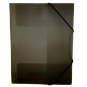Mapa din plastic cu elastic pe colturi, latime 40mm, 800 microni, fumuriu