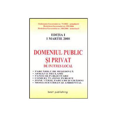 Domeniul public si privat de interes local. Editia I
