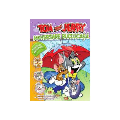 Tom si Jerry. Aniversare Buclucasa. Poveste cu autocolante