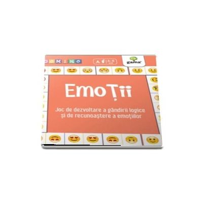 Emotii - Joc de dezvoltare a gandirii logice si de recunoastere a emotiilor - Colectia Domino - Varsta recomandata: 3 - 5 ani