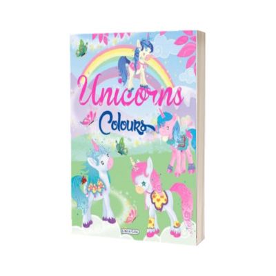 Carte de colorat. Unicorns Colours, verde