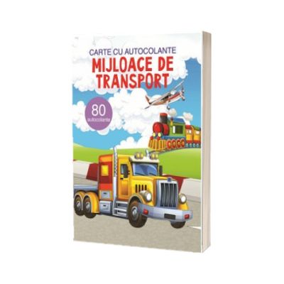 Mijloace de transport, carte cu atocolante - 80 autocolante