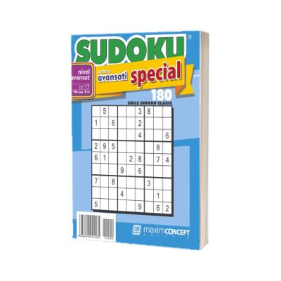 Sudoku pentru avansati special, numarul 17. 180 de grile sudoku clasic