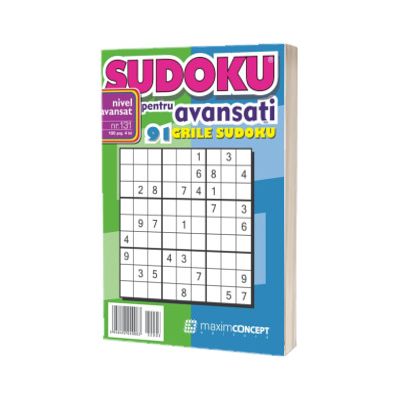 Sudoku pentru avansati. 91 grile sudoku. Numarul 131