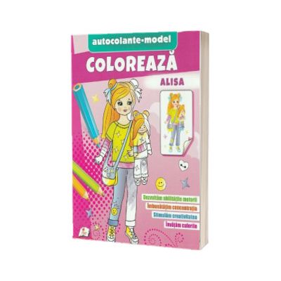 Coloreaza Alisa. Autocolante model
