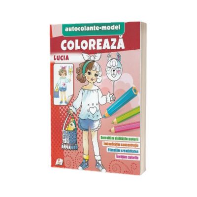 Coloreaza Lucia. Autocolante model