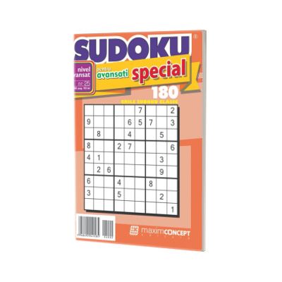 Sudoku pentru avansati special, numarul 25. 180 de grile sudoku clasic