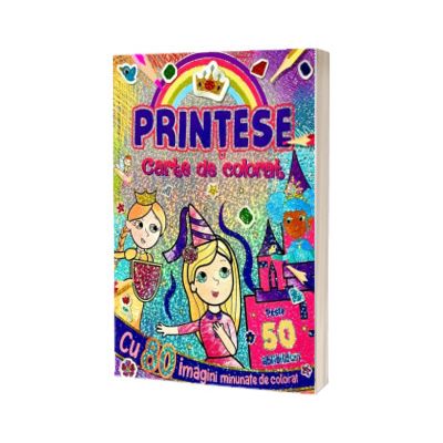 Printese - Carte de colorat cu 50 abtibilduri