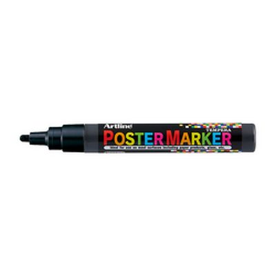 Marker pentru poster ARTLINE, corp plastic, varf rotund 6mm - negru