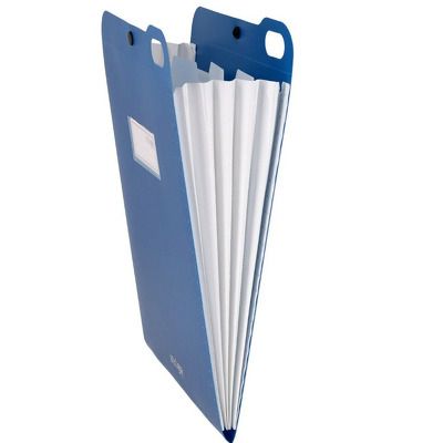 Organizator Strigo, PP, A4, vertical, 5 separatoare, inchidere capsa, bleumarin