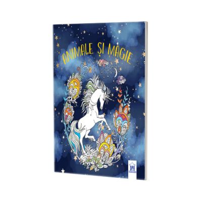 Animale si magie - carte de colorat