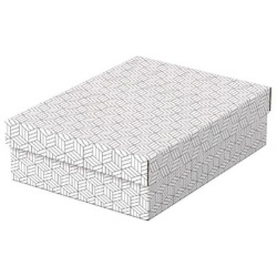 Cutie depozitare Esselte Recycled, carton, 100% reciclat, FSC, 36x26x10 cm, cu capac, 3 buc/set, alb