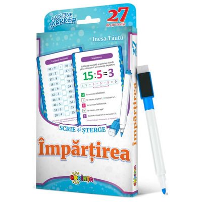 Scrie si sterge. 27 de cartonase. Impartirea