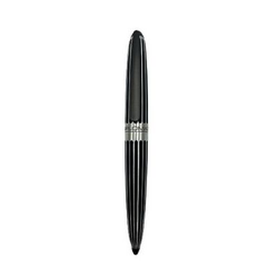 Stilou Diplomat Aero, cu penita M, din otel inoxidabil - stripes black
