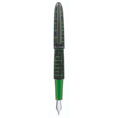 Stilou DIPLOMAT Elox Matrix, cu penita M, din otel inoxidabil - black green