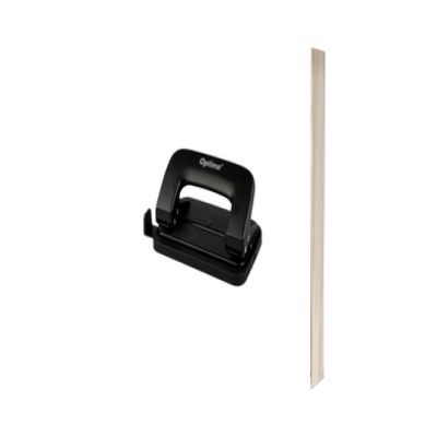 Perforator metalic, 12 coli, Optima Classic MP12 - negru