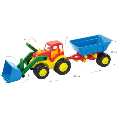 Buldozer cu remorca si cupa