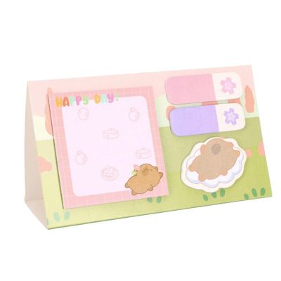 Notite adezive Strigo Capybara roz pastel