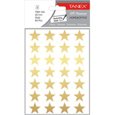 Stickere decorative, 28 buc/fila, 3 file/set, TANEX Kids - stelute - aurii