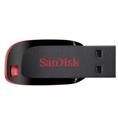 Stick de memorie SanDisk Cruzer Blade - USB 2.0, 128 GB, negru/rosu