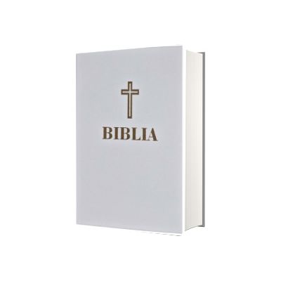 Biblia - editie omagiala 100 de ani de la Marea Unire - alba, piele ecologica, aurita