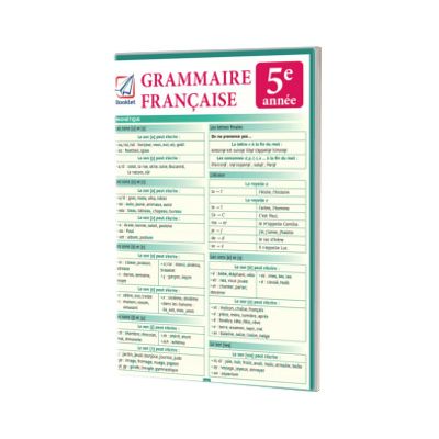 Grammair francaise 5e annee