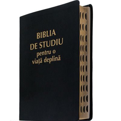 Biblia de studiu pentru o viata deplina, coperta PU neagra