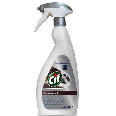CIF Professional, cu pulverizator, pentru curatare si stralucire mobilier din lemn si plastic, 750ml