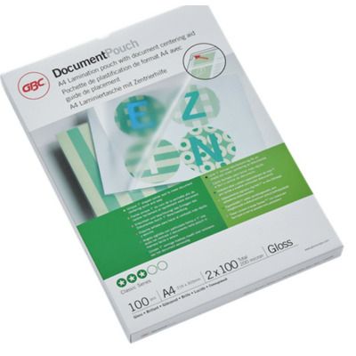Folie laminare GBC, la cald, A4, 100 microni, 100 buc/set