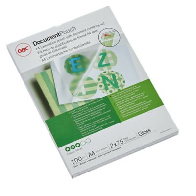 Folie laminare GBC, la cald, A4, 75 microni, 100 buc/set