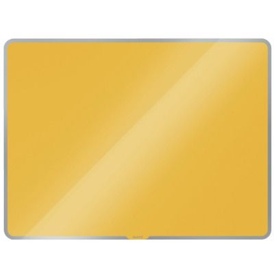 Tabla Cosy din sticla, magnetica, 80x60 cm, marker inclus, galben chihlimbar