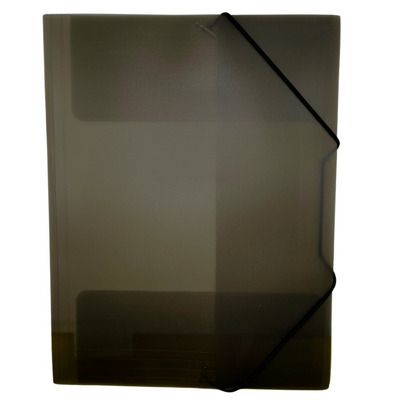 Mapa din plastic cu elastic pe colturi, latime 40mm, 800 microni, fumuriu