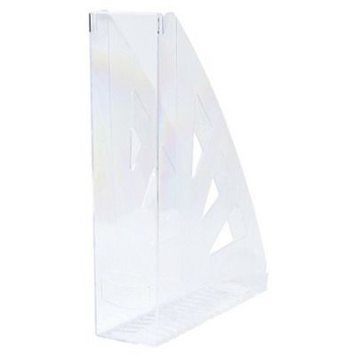 Suport vertical plastic pentru cataloage - transparent